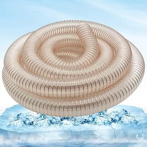 1,2 mm PU-stofopvangslang 10 ft zwaar belastbare flexibele doorzichtige vuilstofafscheider slang met klemmen (Dia-0,8 inch (20 mm))