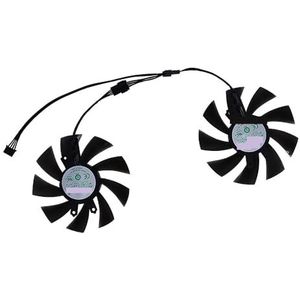 2 stuks videokaartventilatorkoelers, GA92S2H, voor KFA2 GTX1660 SUPER EX wit, voor GTX 1660Ti EK, voor RTX 2060 1-Click OC(Black GA92S2H)