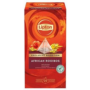 Lipton Afrikaanse Rooibos kruidenthee pyramidezak, per stuk verpakt (1 x 25 theezakjes)