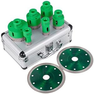 Diamantboren Core Bit M14 Draad Keramische Tegel Gatenzaag Boor Set W/Koffer for Boren op Graniet Marmer Porselein Gebruiksvriendelijk voor beginners en professional (Color : 6 Bits Set1)