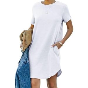 yk8fass Onregelmatige tennisjurk pf-2871, Wit, S