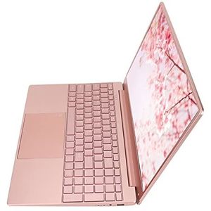 Mini-Laptop 15,6-Inch Laptop 100-240V IPS-Scherm Massaopslag met Zakelijk Vingerafdruktoetsenbord (16 + 128G EU-stekker)