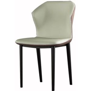 Meal Chairs Keuken PU-leer Keuken Eetkamerstoelen Slaapkamer Kamer Balkon Fauteuil Kaptafel Make-up stoel Comfortabel Accent Lounge stoel for ontvangstruimte Woonkamer(Grey Coffee)