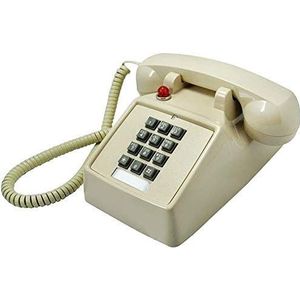 Telefoon Thuis Telefoon Retro Drukknop Telefoon Retro Stijl Telefoon Vintage Telefoon Traditionele Beltoon Telefoon voor Thuis Keuken Hotel Kantoor (Wit)