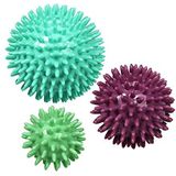 ResultSport massagebal egel 3 stuks, 6 cm, 8 cm, 10 cm, triggerpoint-massage, myofasciale bal, gymnastiekbal, lacrossbal, milieuvriendelijke kunststof, PAK- en ftalaatvrij