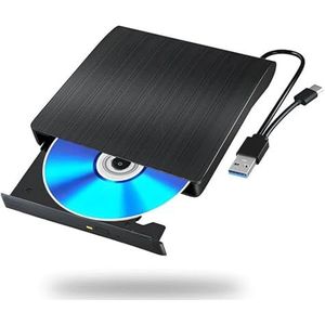 Externe schijf for laptop, draagbare cd-/dvd-speler, brander, schrijver en lezer, compatibel met Windows 11, 10 Mac