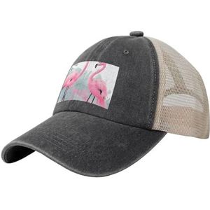 MYGANN Flamingo Unisex Verstelbare Hoed Mesh Cap voor Outdoor Sport Reizen Schoenen & Hoeden Accessoireszwart, Zwart, Eén Maat