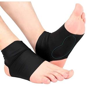Arch Ankle Support Sleeves for Flat Feet, Plantar Fasciitis Arch Socks with Gel Pads, Compression Ankle Arch Brace Wrap for Men and Women, Heel Spurs, Flat Foot, High/Low Arch Pain Relief, 1 Pair