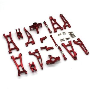 For MJX 1/16 16207 m162 RC afstandsbediening auto metalen onderdelen swingarm stuurkop achterwiel zetel kwetsbare set(Red)