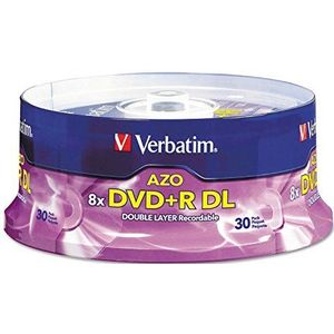 Verbatim DVD+R DL 8.5GB 8X Branded 30-Pack Spindle