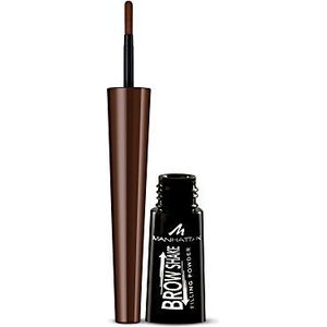Manhattan Brow Shake Filling Powder, 2-in-1 wenkbrauwpoeder en eyeliner, gedefinieerde wenkbrauwen of smokey-eyes-look, kleur donkerbruin 003, 1 x 2,5 g