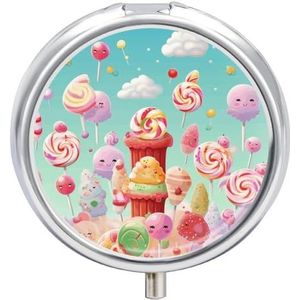 Candy Happy Pill Box Pil Case Pil Organizer Geneeskunde Pil Organizer Wekelijkse Pil Organizer Pil Houder Kleine Pil Case Pil Containers Pil Houder voor Portemonnee