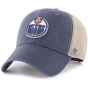 '47Brand NHL Edmonton Oilers Cap Baseballcap Flagship Trucker MVP, blauw, Eén maat