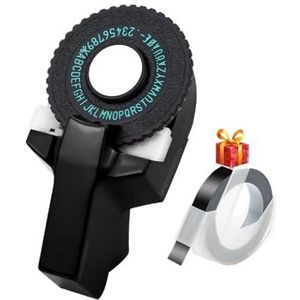 E101 Labelprinter Draagbare Handheld 3D Embossing Label Maker Labelmachine DIY 3D Label Tape(Nero)