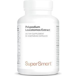 Supersmart - Polypodium Leucotomos Extract - Natuurlijke huidverzorging & bescherming - Anti-veroudering & krachtig antioxidantensupplement | Non-GMO & Glutenvrij - 90 Vegetarische Capsules
