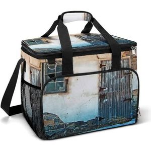 Houten Deur Koeltas Geïsoleerde Lunch Tas Picknick Bag Koel Bag Box Voor Camping Reizen Vissen Reizen