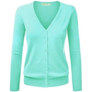 Dames Basic Spring Button Down Cardigan