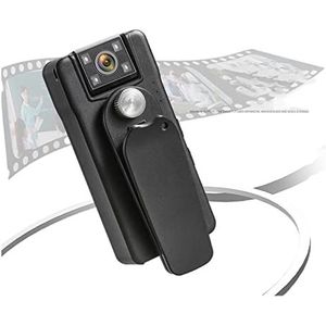 Actiecamera A50 Mini WIFI Camera Afstandsbediening 150 Graden Groothoek Rotatie Lens 1080 P Bodycam Met Roterende Terug Clip (Color : Nero, Size : 16GB)