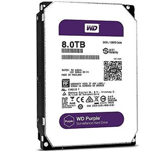 WD Purple 8 TB harde schijf voor videobewaking - Intellipower SATA 6 Gb/s 64MB cache 3,5 inch - WD80PURZ