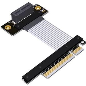JMT PCI-E 4.0 x1 x4 naar x8 verlengkabel Gen4 64G/BPS 16G/BPS voor netwerkkaart USB-kaart Solid State Drive SSD-kaart (25 cm, K81SL)