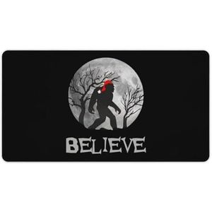 Santa Bigfoot Sasquatch Belive Moon Mode Bureau Muismat Antislip Gaming Muismat Accessoires Decor 40X75cm