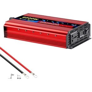 Omvormer Universele Omvormer Met Zuivere Sinusgolf Auto-accessoires DC 12V Naar AC 220V-omvormer Met LED-display(6000W)