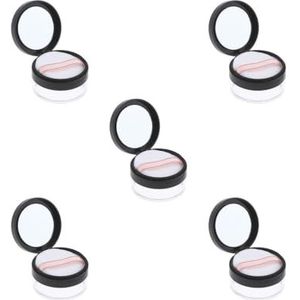 5 Set Lege Losse Poeder Case Blush Opslag Container Talkpoeder Jar 20g Zwart