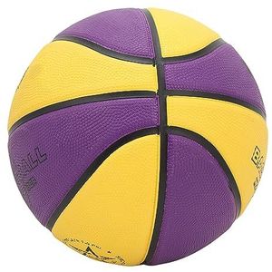 Trainingsbasketbal, Geel Paars Rubberen Rubberen Basketbal, Lekvrij voor in de Speeltuin (Nr. 7)