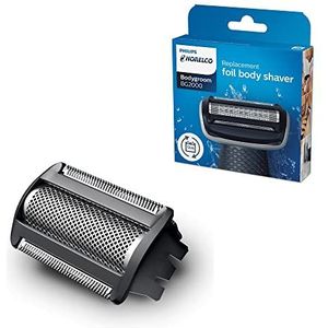 Norelco BG2000 Bodygroom-vervangkop voor bodygroom, zwart metaal, waterdicht, oplaadbaar, mannen, lichaamsverzorging liefhebbers