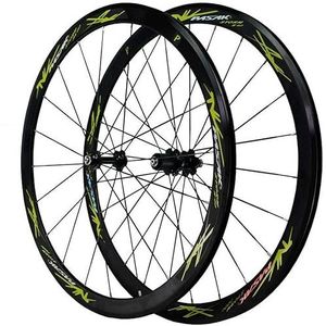 ZECHAO 700c XC Fietswiel dubbele wandlegering velgen rand rem 20h road fietswiel set QR Verzegelde lagernaven 7-12 Speed ​​Cassette (Color : A, Size : 700c)