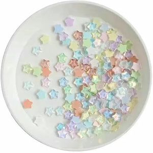 100 stuks schattige mini mokkakleurige ster 4,0 mM platte achterkant glas kristal nail art strass diy manicure decoratie steen - 100 stuks mix