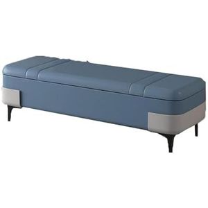 Voetenbank Bedkruk aan het einde van het bed Huishoudelijke schoenwisselkruk Opbergkruk met opbergruimte for de woonkamer Creatieve kruk Zit (Size : Blue)