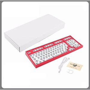 NT980 Hot Swap Mechanisch Toetsenbord Kit RGB Compatibel met 3/5 Pins Voor Cherry Gateron Kailh Dial Toetsenbord DIY (Transparant Wijnrood)