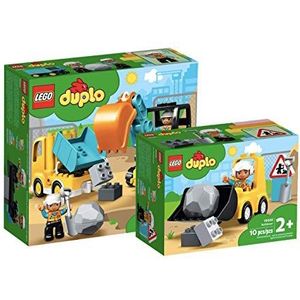 Lego Duplo - Set: 10931 graafmachine en laders + 10930 wiellader