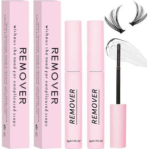 Qiveaory 2pcs Lash Remover Voor Wimperverlenging,Cluster Lash Glue Remover Individuele Wimpers Zachte Oogverwijdering Voor Valse Wimpers,Wimperverlenging Lijmverwijder Zelfgebruik Thuis