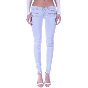 Style-Station Dames skinny jeans broek heupjeans jeans zwart blauw, Ice-blauw-1, S