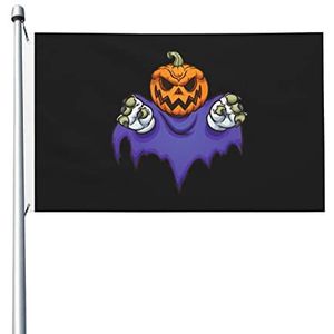 Vlag Halloween Pompoen Indoor Vlag Muur Decor Huis Tuin Vlag Kamer Decor Strand Vlaggen, Voor Feesten, Carnaval, 90x150cm