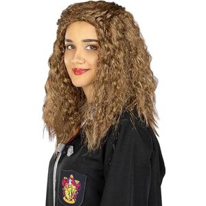 Funidelia | Hermelien Griffel pruik - Harry Potter voor vrouwen Accessorie voor Volwassenen, kostuum accesoires - Bruin