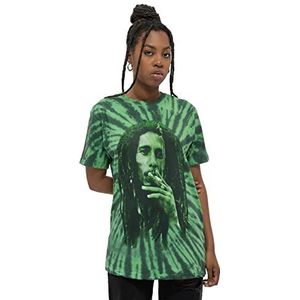 Bob Marley T Shirt Smoke Portrait nieuw Officieel Unisex Tie Dye Groen L