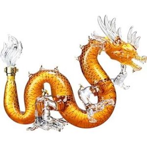 karaf, Chinese Zodiac Dragon Whiskey Karaf 1100ml Creatieve Oosterse Dierenwijnfles Helder Glas Liquor Dispenser for Scotch Bourbon Vodka