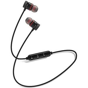 Bluetooth-koptelefoon, headset met nekband Draadloze sportoortelefoons, in-ear stereo ruisonderdrukkende headsets voor training, sport(Zwart)