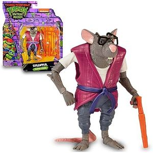 Giochi Preziosi - Ninja Turtles 2023 Mutante Chaos, Splinter actiefiguur, beweegbaar, grootte 12 cm, gedetailleerd en met bijbehorende vechtwapen, voor kinderen vanaf 4 jaar