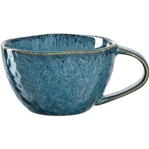 Leonardo Matera 018588 Koffiemok, 1 stuks, vaatwasmachinebestendige keramische mok, 1 magnetronbestendige beker, aardewerk, blauw, 290 ml