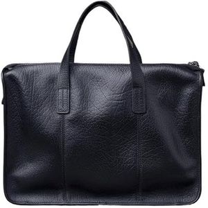 Retro Crossbody Herenaktentas Zakelijk Kantoor Handtas Herentas Laptoptas Herenhandtas (Color : Black)