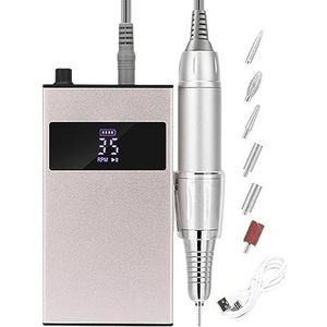 Elektrische nagelvijl, Milieuvriendelijke nagelslijpmachine Lange levensduur nagelboorpen Multifunctionele grind Eelt Elektrische nagelslijpmachine voor zowel natuurlijke als kunstnagels