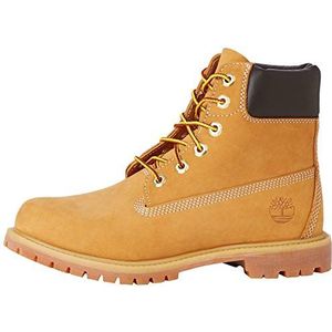 Timberland Premium waterdichte veterlaarzen voor dames van 15 cm, Geel Wheat Nubuck, 37 EU