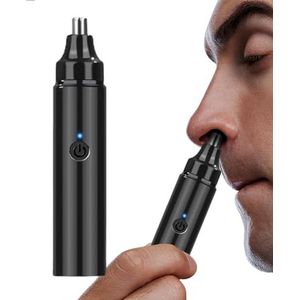 Neushaartrimmer, oplaadbare neustrimmer, oplaadbare persoonlijke trimmer detailer, dubbele rand 360 roterende gezichtshaartrimmer, professionele pijnloze oor- en neustondeuse voor mannen baard