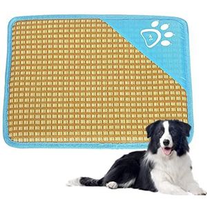 Koelmat voor honden,Huisdieren Opvouwbaar Bed met Anti Slip Bodem - Leuke lichtgewicht dierendeken voor grote middelgrote kleine honden, ademend slaapkussen voor kennel Delr