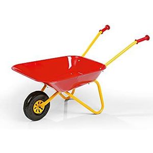 Rolly Toys kinderkruiwagen (rood/gele kleur, speelgoed voor kinderen vanaf 2,5 jaar, kunststof kruiwagen met metalen frame, antislip handvatten) 270859