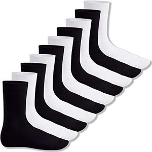 Footstar Everyday! Kniekousen voor kinderen; Sokken, 10 paar, uniseks, katoenen basic sokken, zwart/wit, 43-46 EU